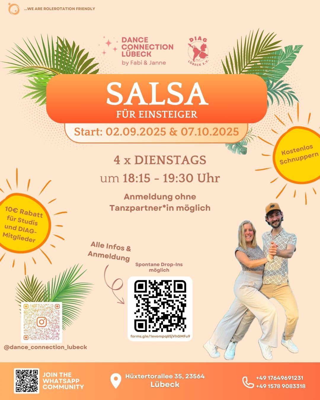 Salsa-Schnupperkurs ab 2.9.2025