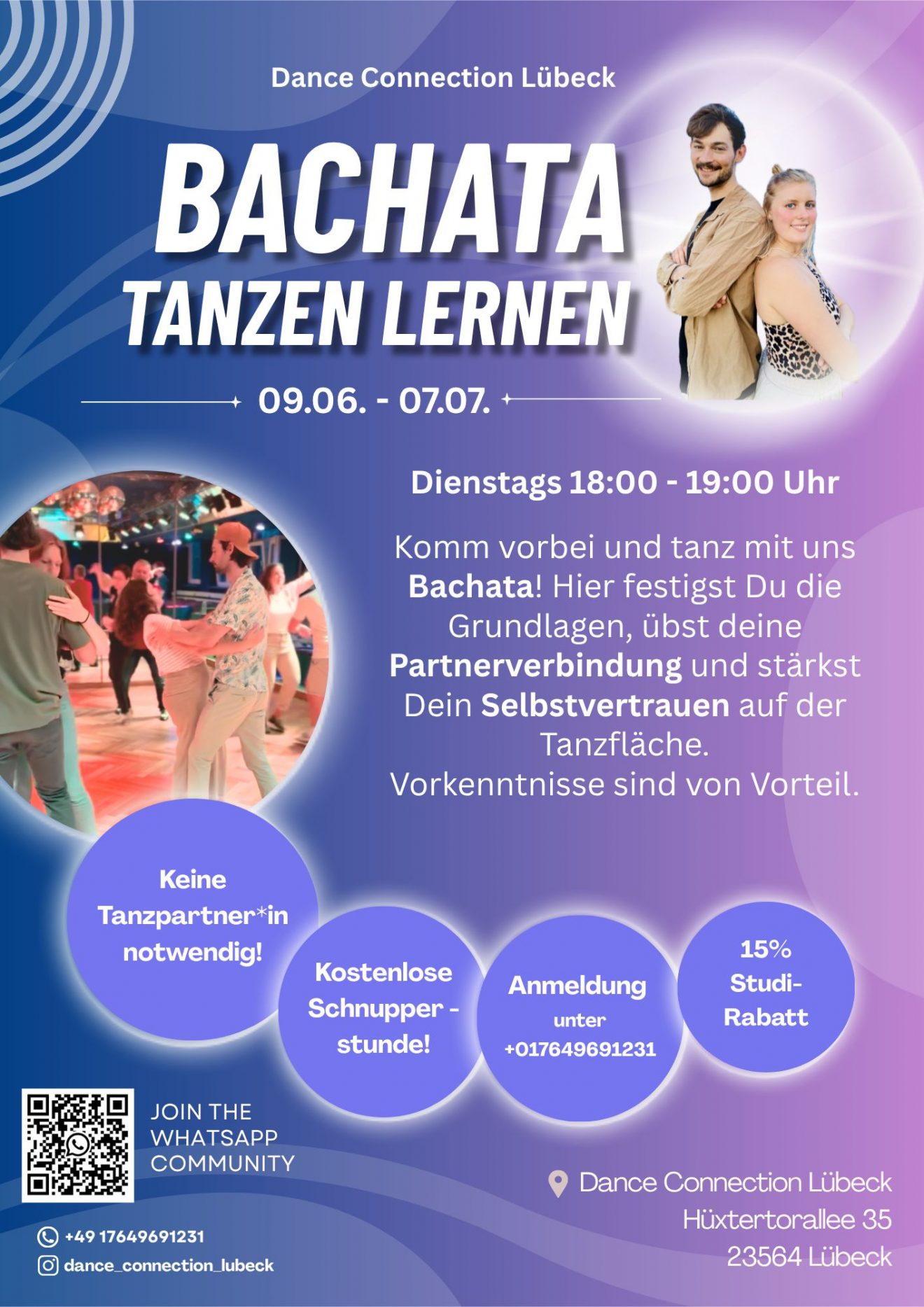 Bachata lernen mit der Dance Connection